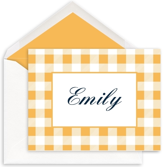 Gingham Folded Note Cards